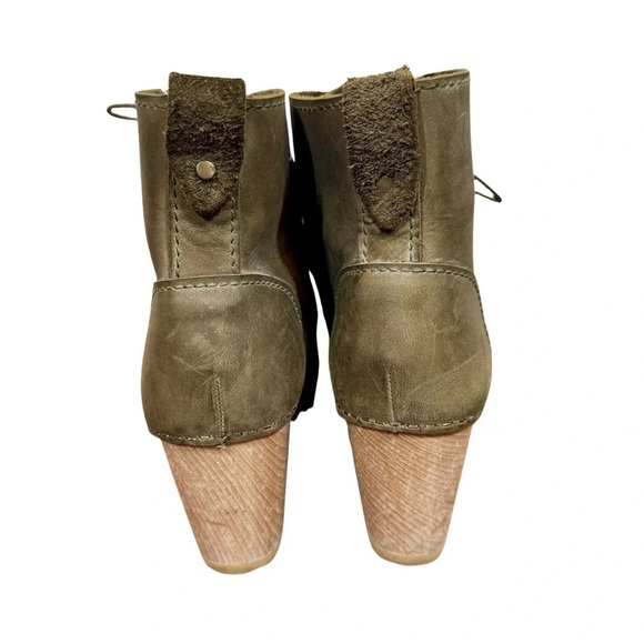 BRYR Phoebe Lace Up Leather Clog Granny Boots Sz:36 - Picture 5 of 9